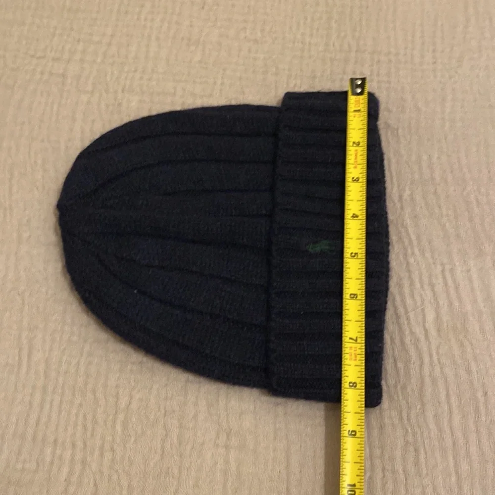Polo by Ralph Lauren Dark Blue Knit Hat 80% wool